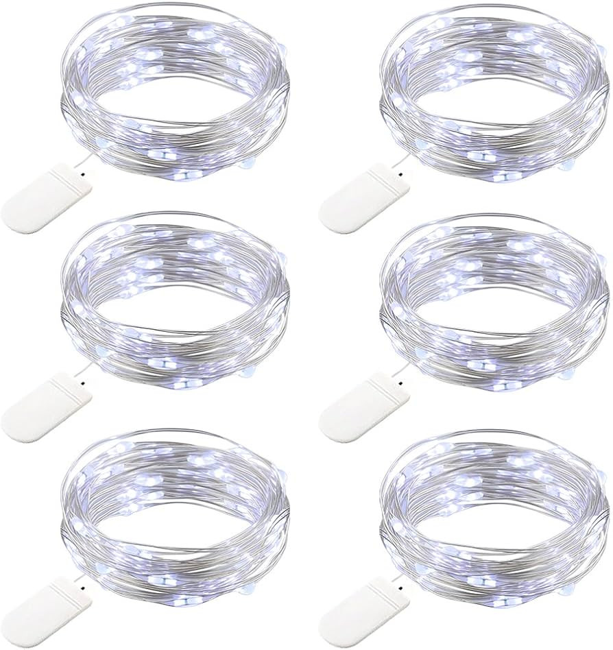 GDEALER 6 Pack Fairy String Lights Christmas Decor 7.2ft 20 Led Starry String Lights Battery Powe... | Amazon (US)