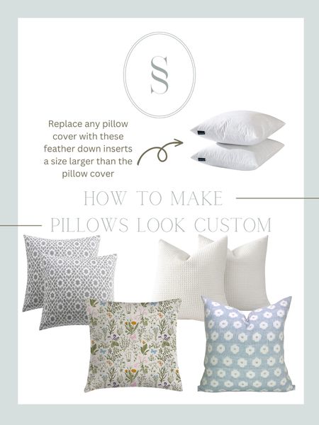Don’t want to spend the money on custom pillows? I have just the solution for you! Buy any pillow cover and then order these pillow inserts off Amazon in a size larger and the pillows look custom! #looksforleas

#LTKFind #LTKhome #LTKunder50