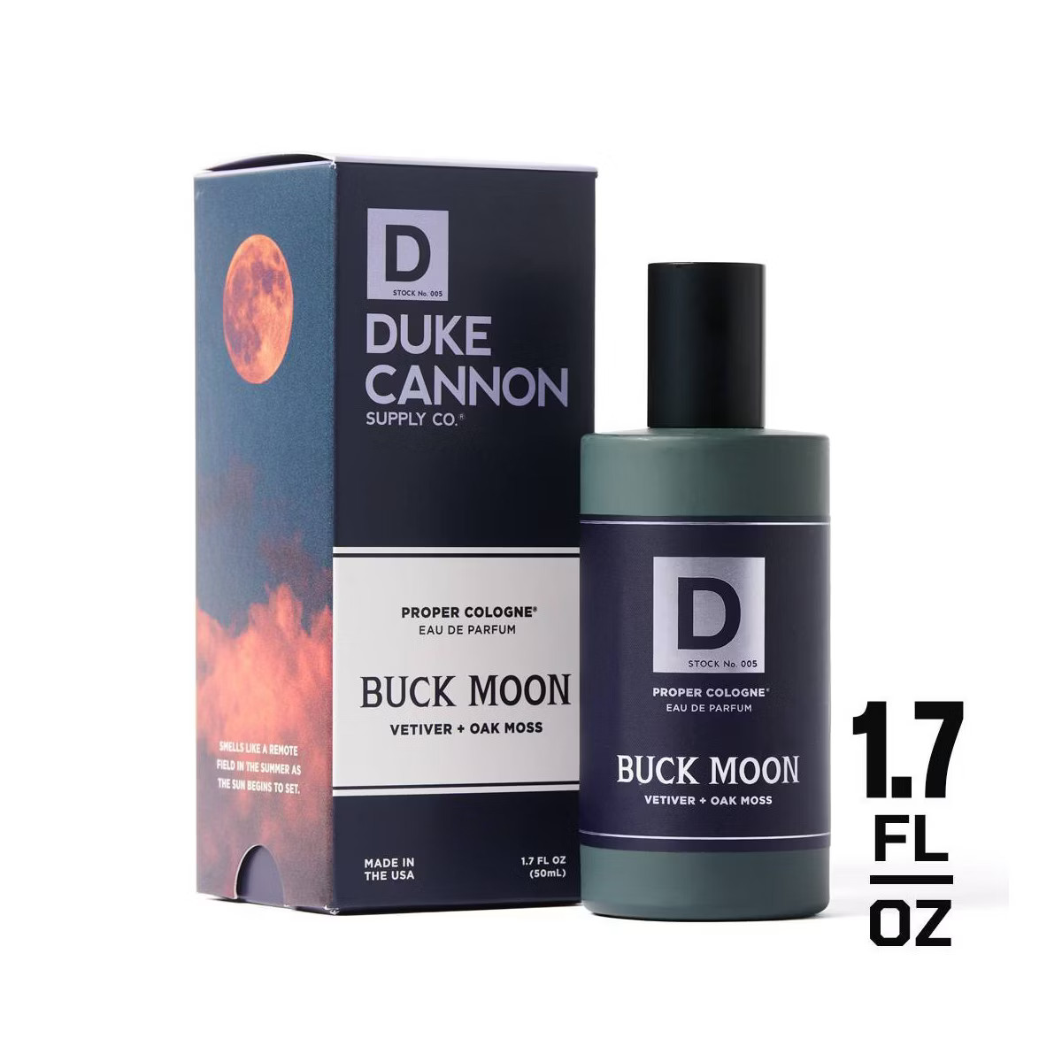 Duke Cannon Men's Buck Moon Proper Cologne - Vetiver & Oakmoss Cologne - Trial Size - 1.7 fl oz | Target