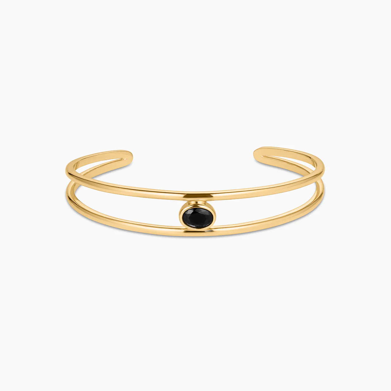 Monroe Black Stone Cuff Bracelet | Thatch