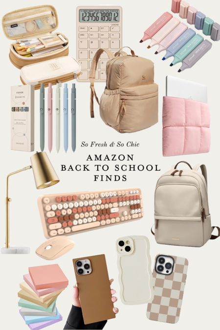 Aesthetic Amazon back to school finds!
-
Aesthetic backpack - neutral backpacks - colored pens - pastel highlighters - neutral calculator - gold and marble task lamp - desk accessories aesthetic - aesthetic phone cases - aesthetic keyboard and mouse - round keys keyboard - puffer backpack adidas - large pencil case pouch - pastel sticky pads - puffer laptop sleeve pink - teen girl back to school finds 

#LTKunder50 #LTKBacktoSchool #LTKstyletip