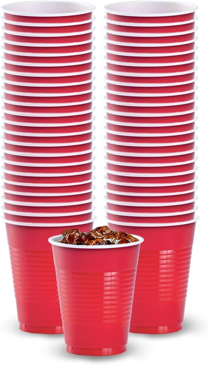 Hanna K. Signature 50 Count Plastic Cup, 18-Ounce, Red | Amazon (US)