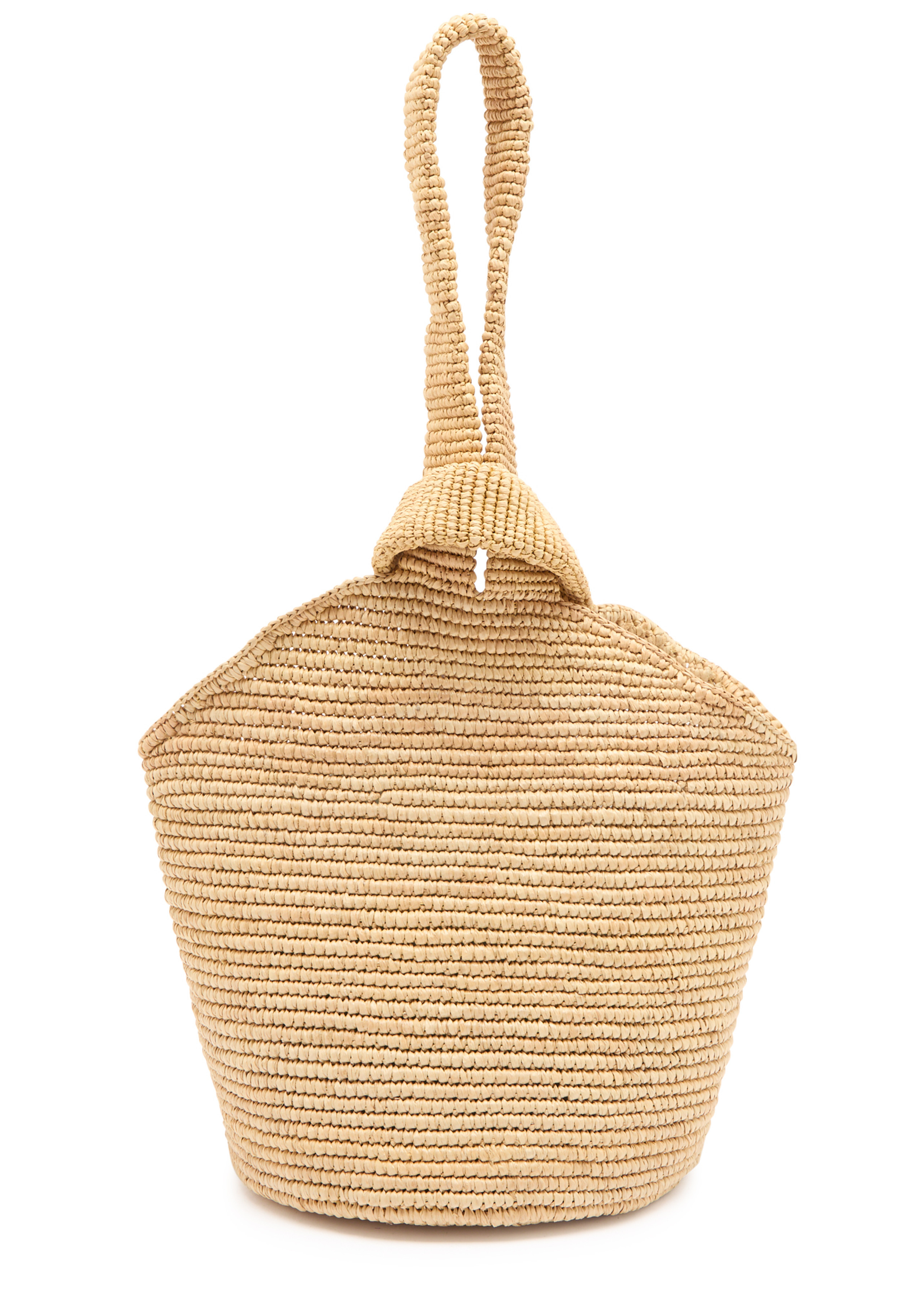 Pullthrough mini raffia top handle bag | Harvey Nichols