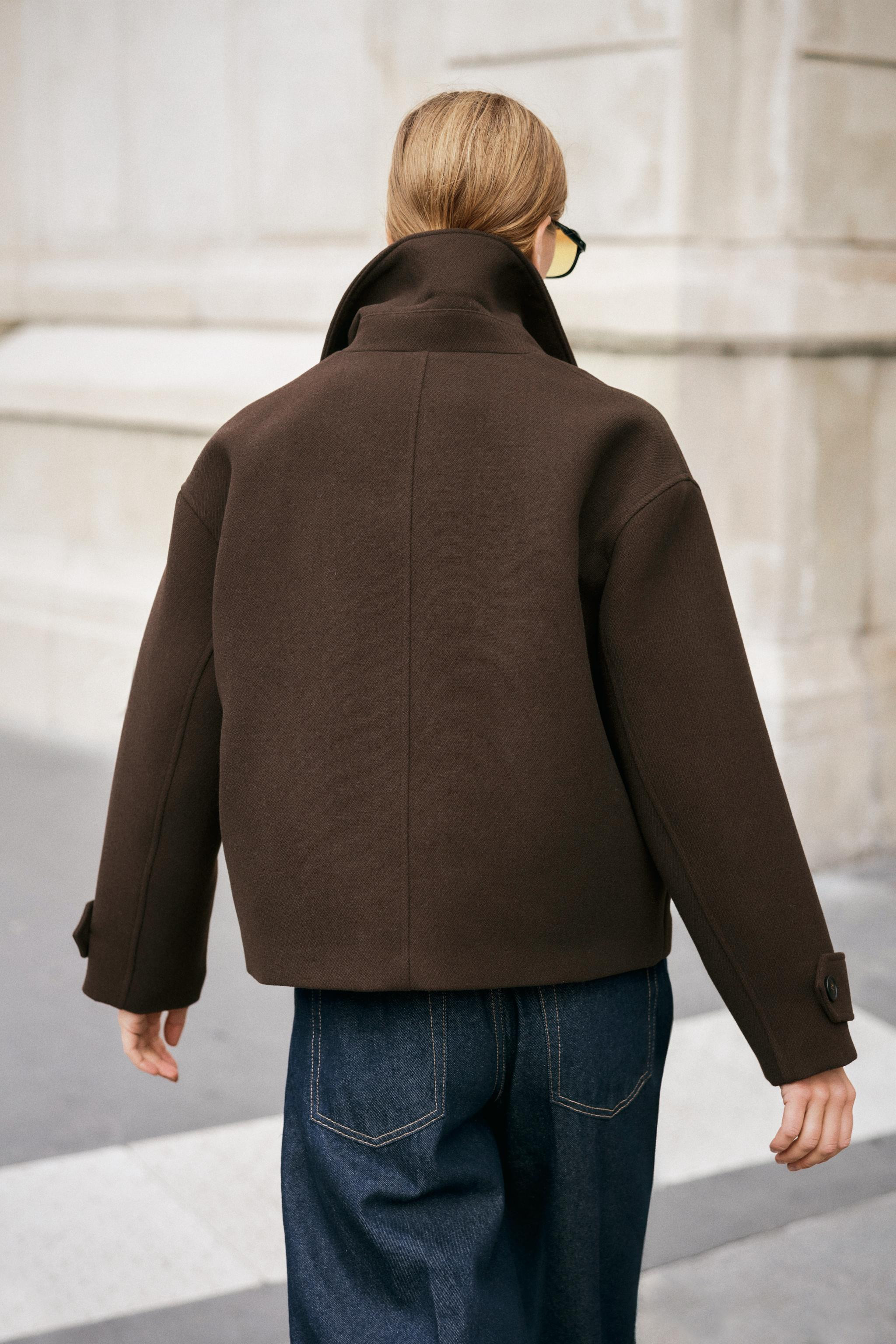 DOUBLE-BREASTED SHORT COAT | Zara UK