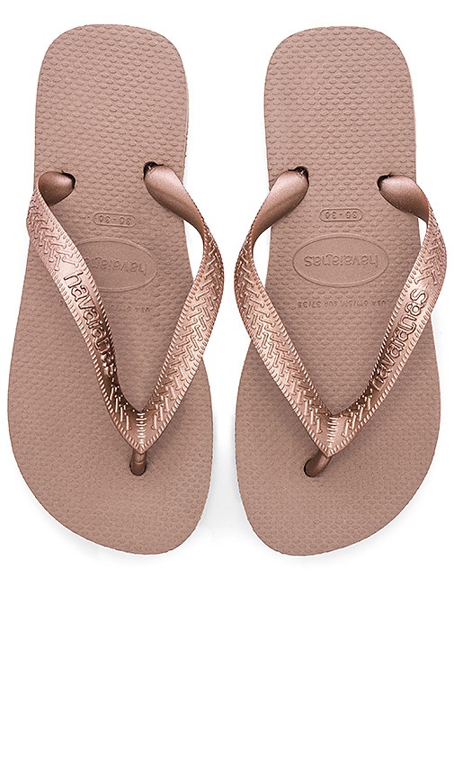 Top Tiras Sandal in Rose Gold | Revolve Clothing (Global)