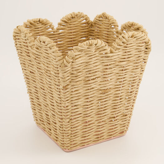 Natural Wicker Bin | TK Maxx