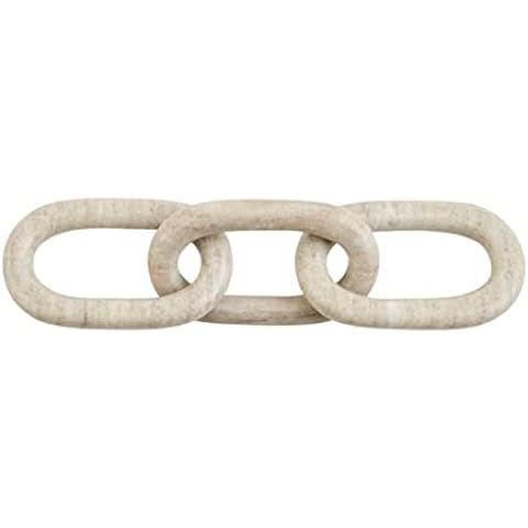 13.5" Long Rustic Luxury White Marble Chain Link Décor Decorative Object, Marble Décor for Your... | Amazon (US)