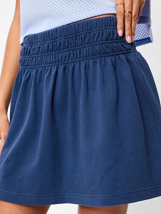 SoSoft Terry Smocked-Waist Mini Skirt | Old Navy (US)