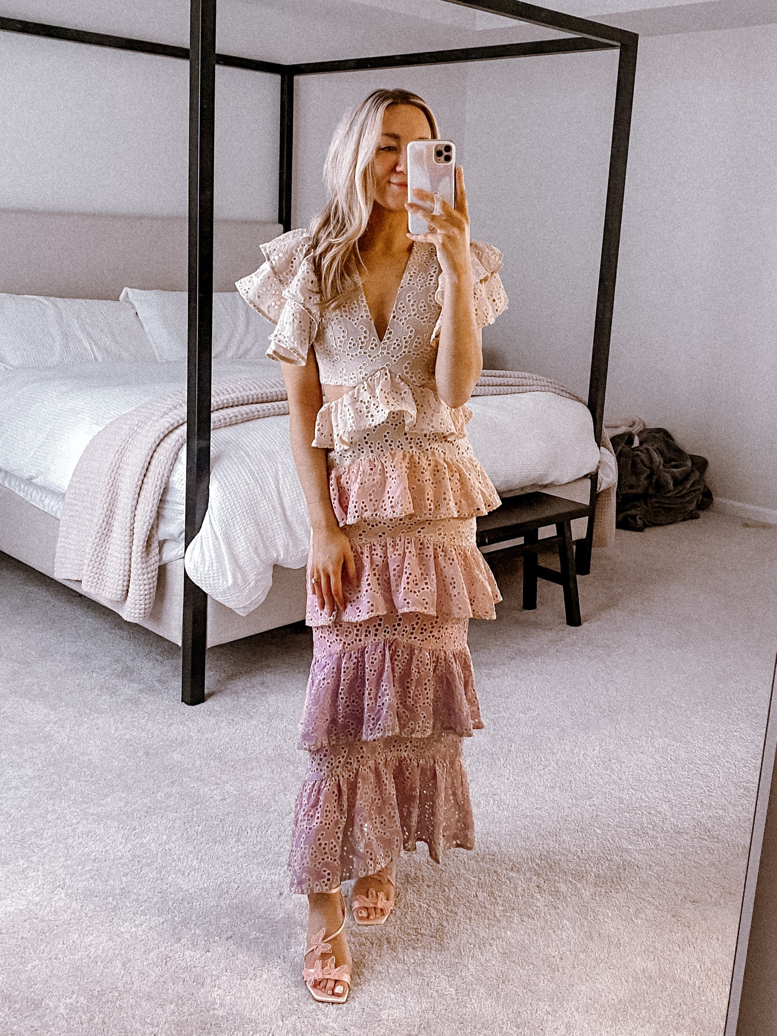 The cutest dress!! Wearing a size XS. 

Butterfly heels. TTS

#revolve 

#LTKwedding #LTKstyletip #LTKSpringSale