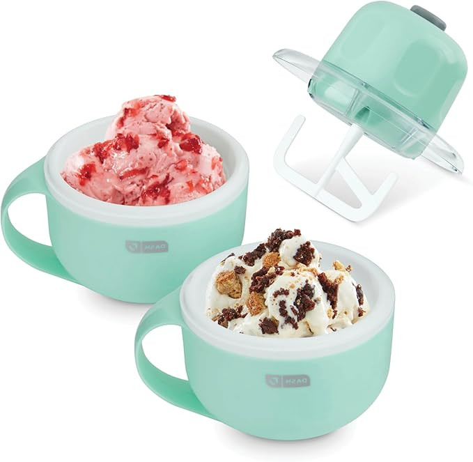 DASH My Mug Ice Cream Maker Machine (Aqua): Multi-Purpose Soft Serve Ice Cream Machine with (2) B... | Amazon (US)