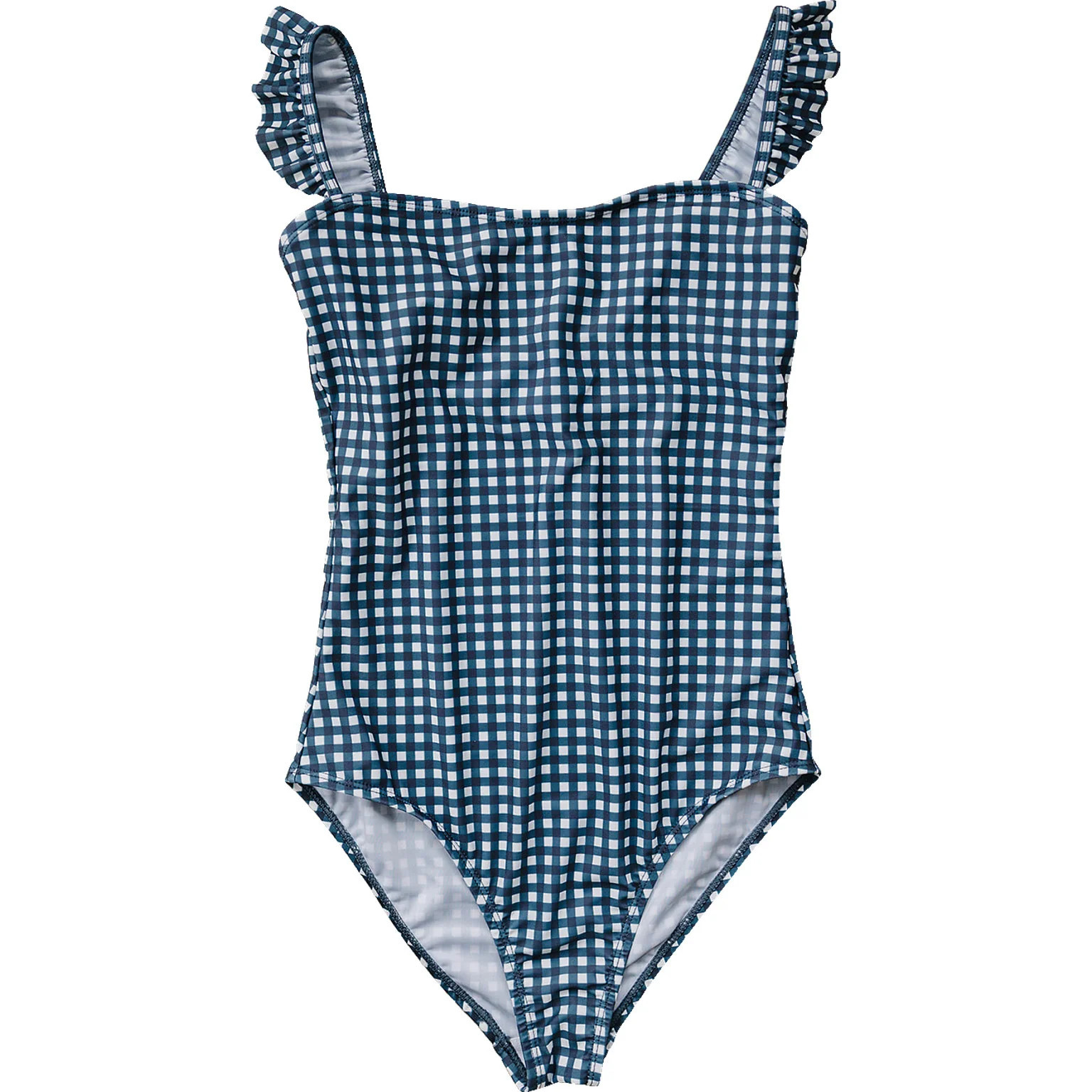 Navy Gingham Women’s One-Piece M | Mebie Baby