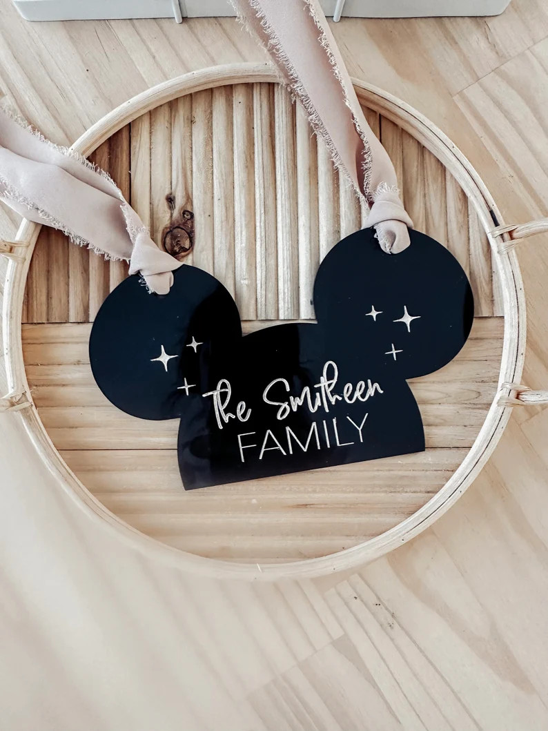 Mouse Ears Stroller Tag | Park Stroller Tag | Theme Park Name Tag | Personalized Name Sign | Stro... | Etsy (US)
