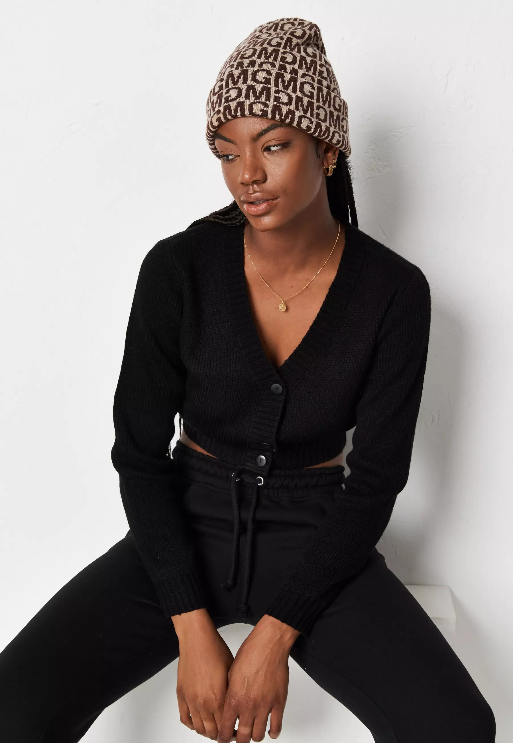 Recycled Black Basic Knit Cardigan | Missguided (US & CA)