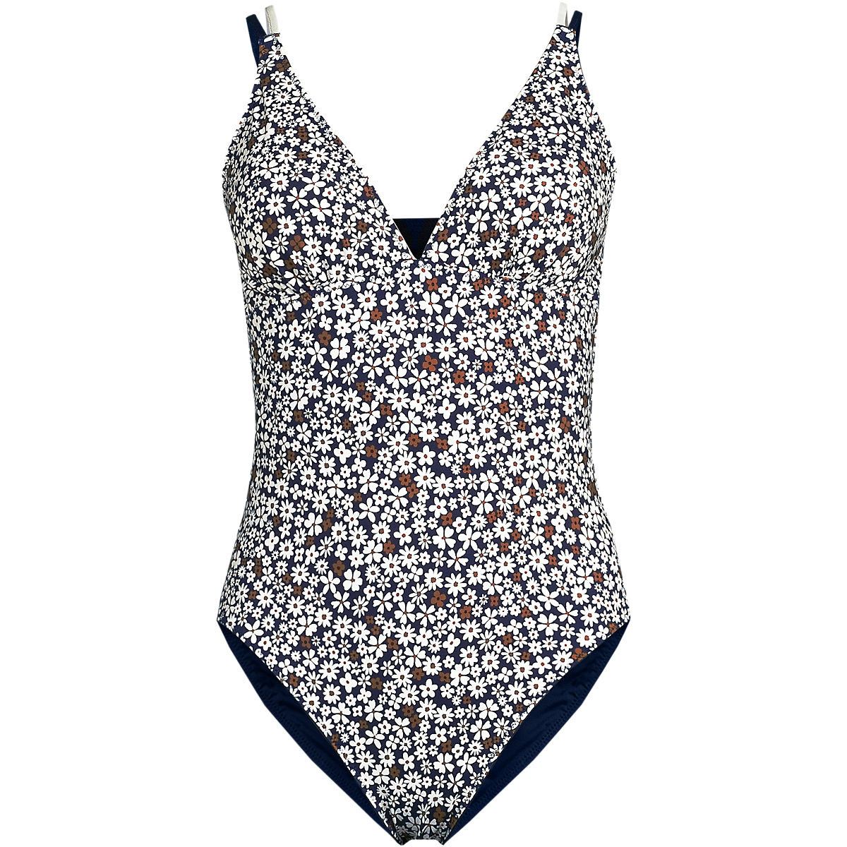 Women's Reversible V-Neck Ultra High Leg Strappy One Piece Swimsuit | Lands' End (US)