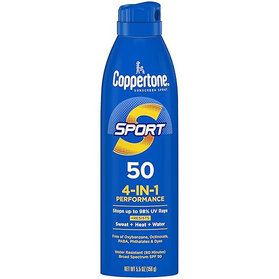 Coppertone SPORT Continuous Sunscreen Spray Broad Spectrum SPF 50 (5.5-Ounce) (Packaging May Vary... | Amazon (US)