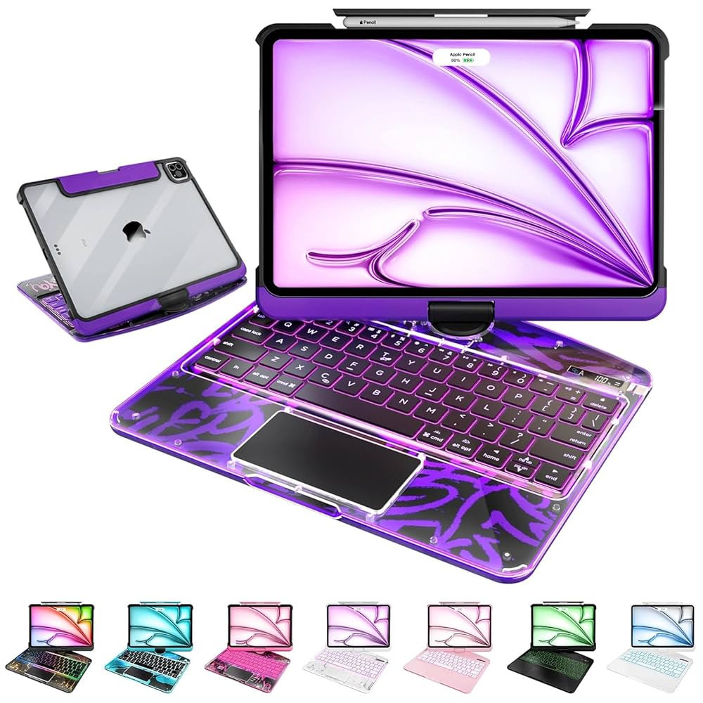 for iPad Air 13 Inch Case Keyboard (Air M3/M2), 360 Rotating for iPad Pro 12.9 Magic Keyboard (Pr... | Amazon (US)