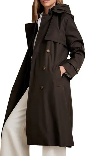 Azura Hooded Double Breasted Trench Coat | Nordstrom