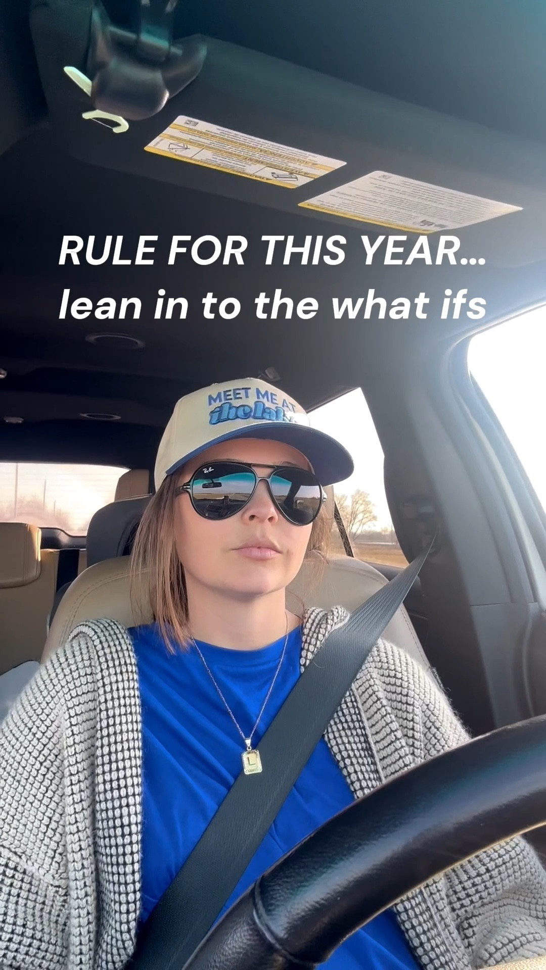 trucker + royal blue + cardigan 

#LTKBump #LTKmomlife #LTKootd