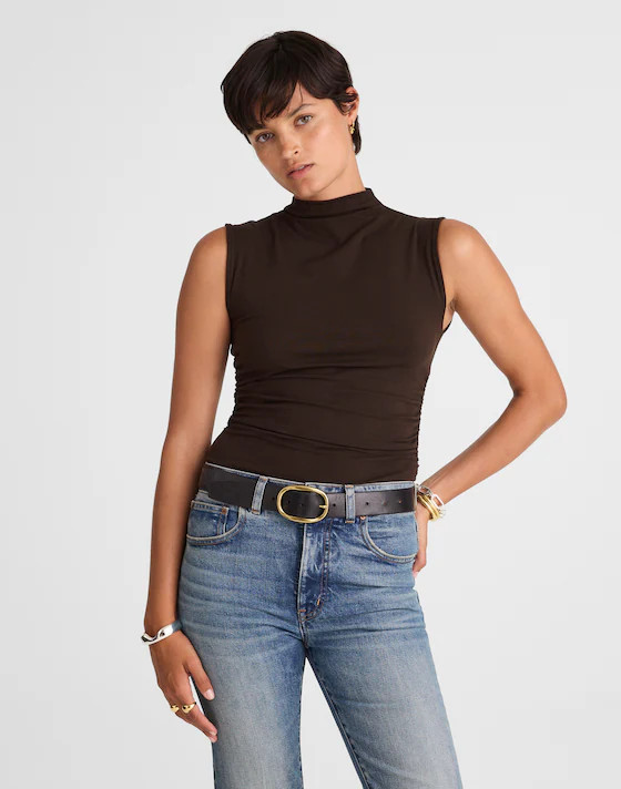 Ruched Mockneck Tank | Madewell