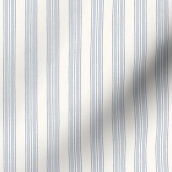 Wallpaper in Custom Blues 2 Anderson Ticking Stripe | Spoonflower