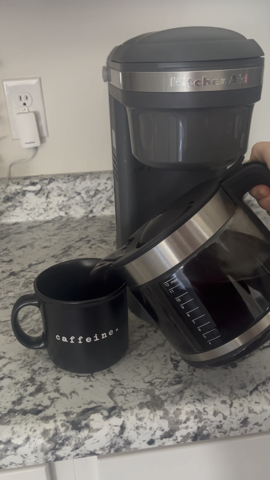 Caffeine is a must. The best coffee maker ever - KitchenAid never disappoints. 

The pot was a little full… hence the spill! My favorite coffee is Highlander Grogg. 

#LTKHome #LTKVideo #LTKTravel