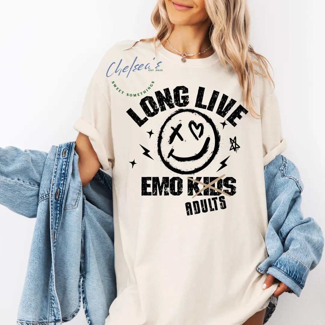 Pop Punk Comfort Colors Tee, Elder Emo Design - Etsy | Etsy (US)