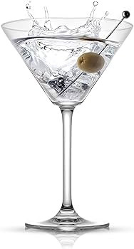 JoyJolt Olivia Crystal Martini Glasses - Premium Glassware Set Made in Europe - 9.2 oz Tall Marti... | Amazon (US)