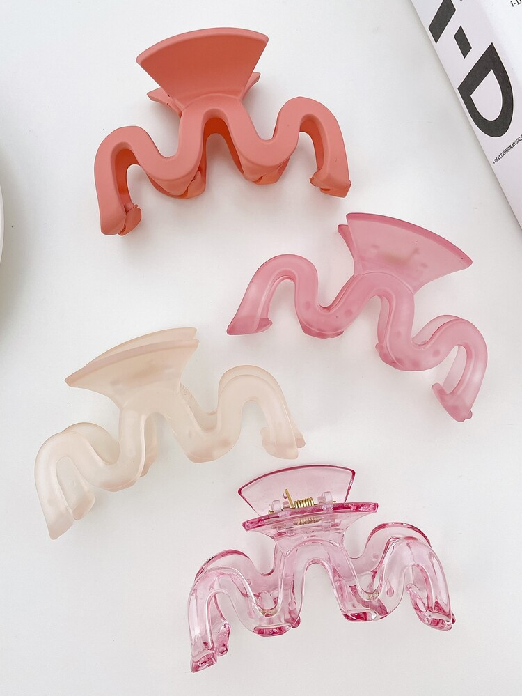 4pcs Solid Hair Claw | SHEIN