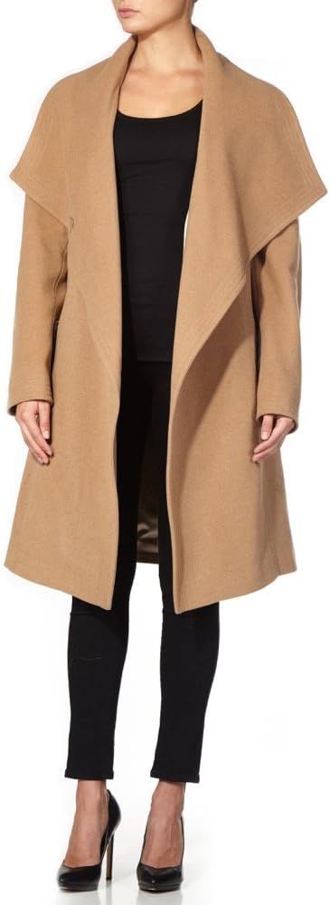 De La Creme -Women`s Winter Wool Cashmere Wrap Coat with Large Collar | Amazon (US)