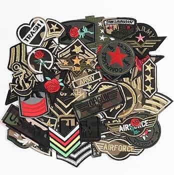 50pcs Random Assorted Styles Embroidered Patches, Funny Tactical Military Patches, Sew On/Iron On... | Amazon (US)