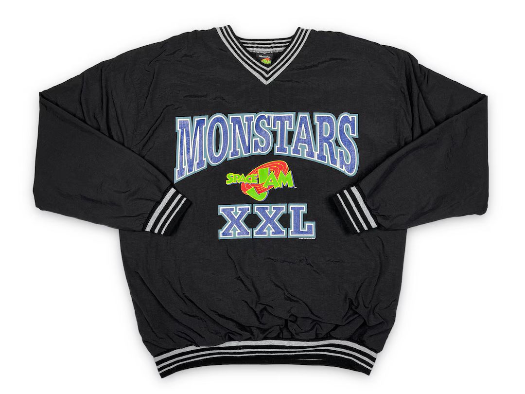 Vintage Space Jam Pullover Jacket 90s Warm up Sweatshirt Monstars Tune Squad Michael Jordan R8 - ... | Etsy (US)