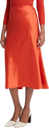 Vince Bias Satin Midi Skirt | Nordstromrack | Nordstrom Rack