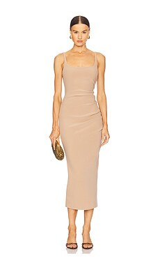 Bec + Bridge Karina Tuck Midi Dress in Camel from Revolve.com | Revolve Clothing (Global)