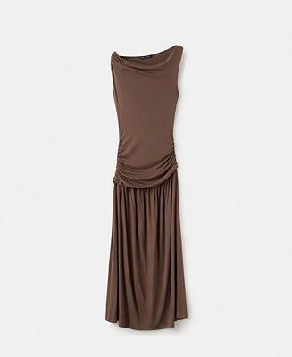 Mango Women's Gathered Body Asymmetrical Dress - Macy's | Macy's