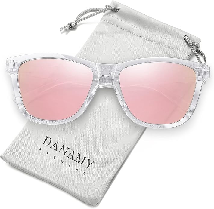 DANAMY Sunglasses Womens Polarized Sunglasses for Women Trendy Designer Mirrored UV400 Protection... | Amazon (US)