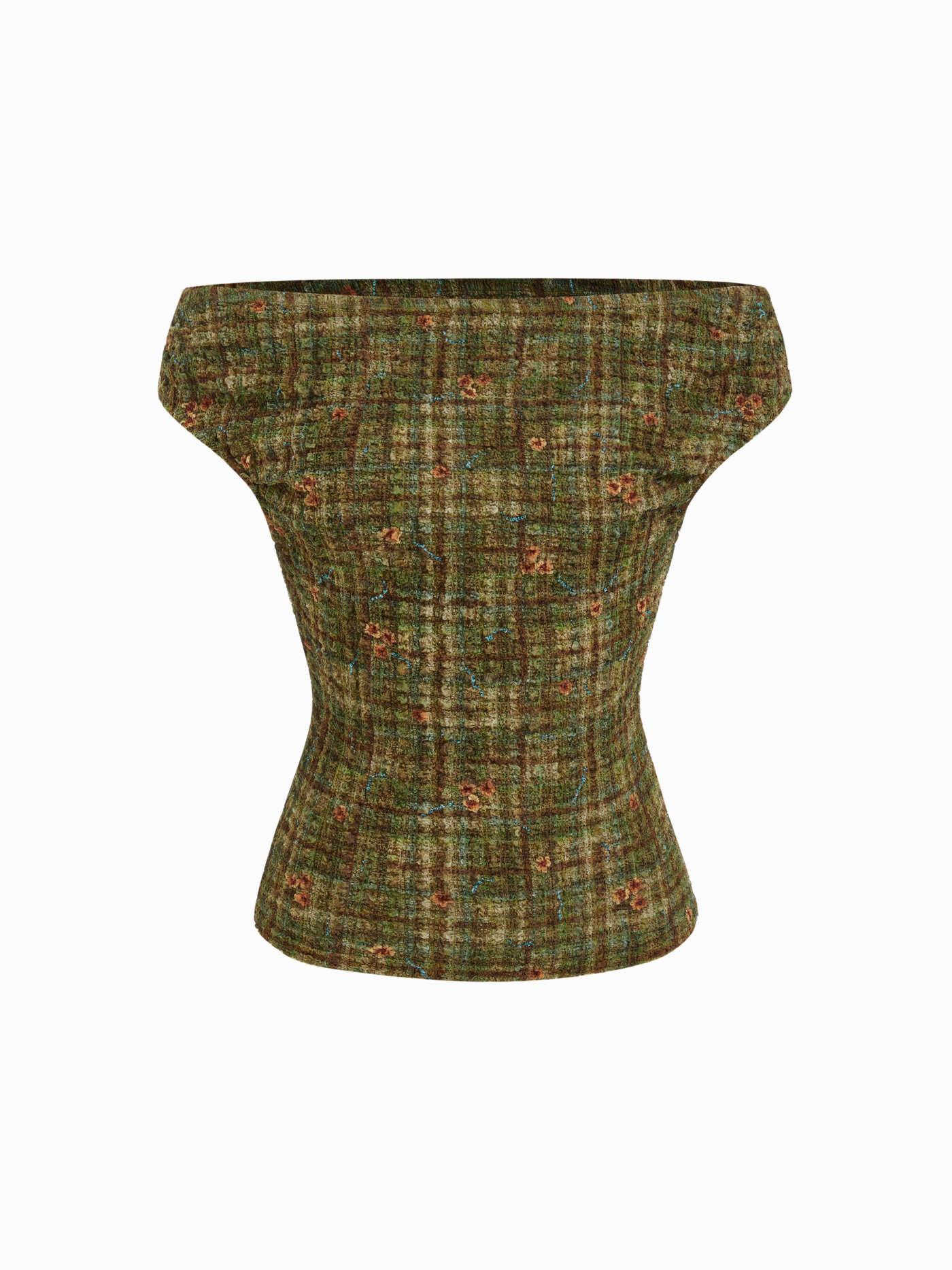 Woven Floral Off-shoulder Ruched Blouse For Daily Casual | Cider