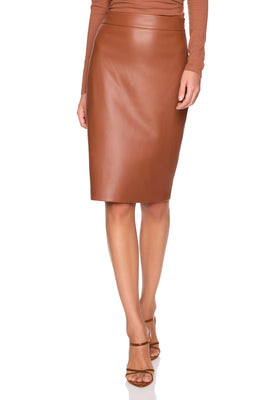 Susana Monaco‎ faux leather pencil skirt - xs / toast | Shop.com