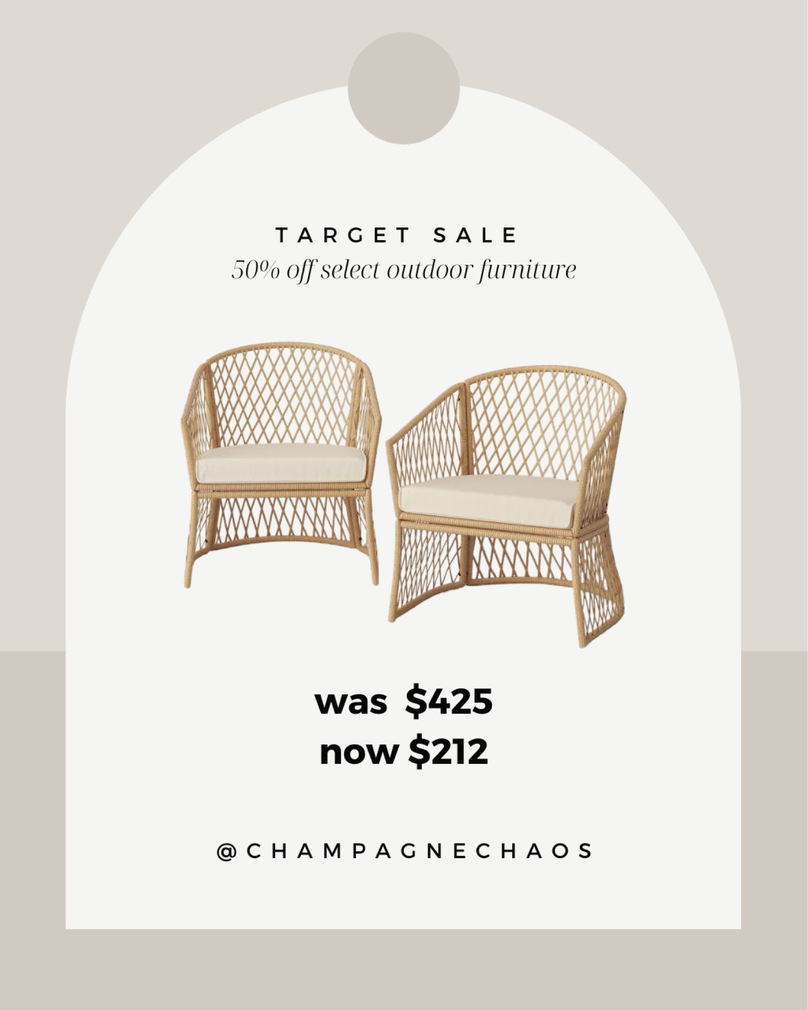 50% off select outdoor furniture at target!
Outdoor patio, outdoor furniture, home

#LTKsalealert #LTKFind #LTKhome
