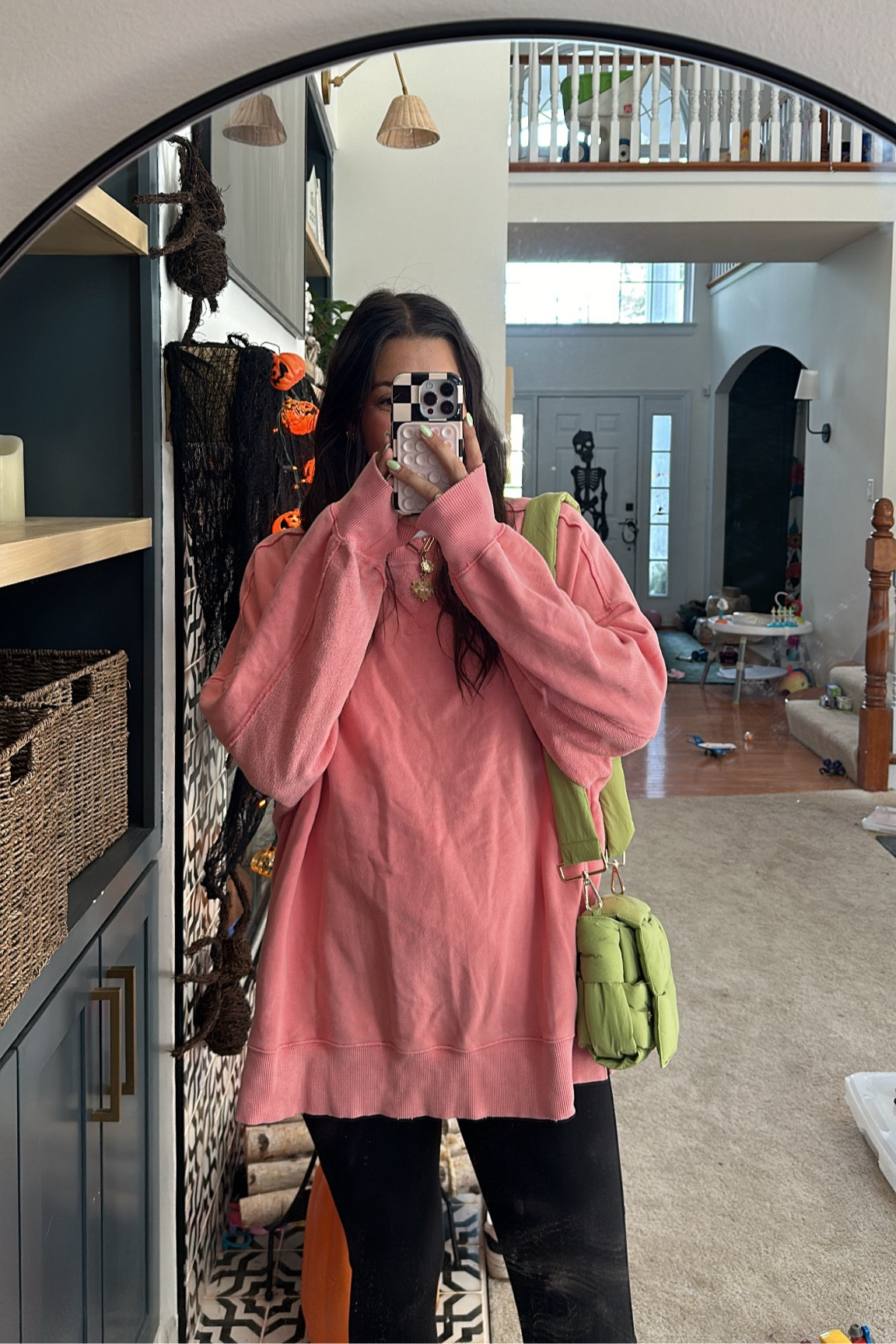 XL sweatshirt & medium leggings 