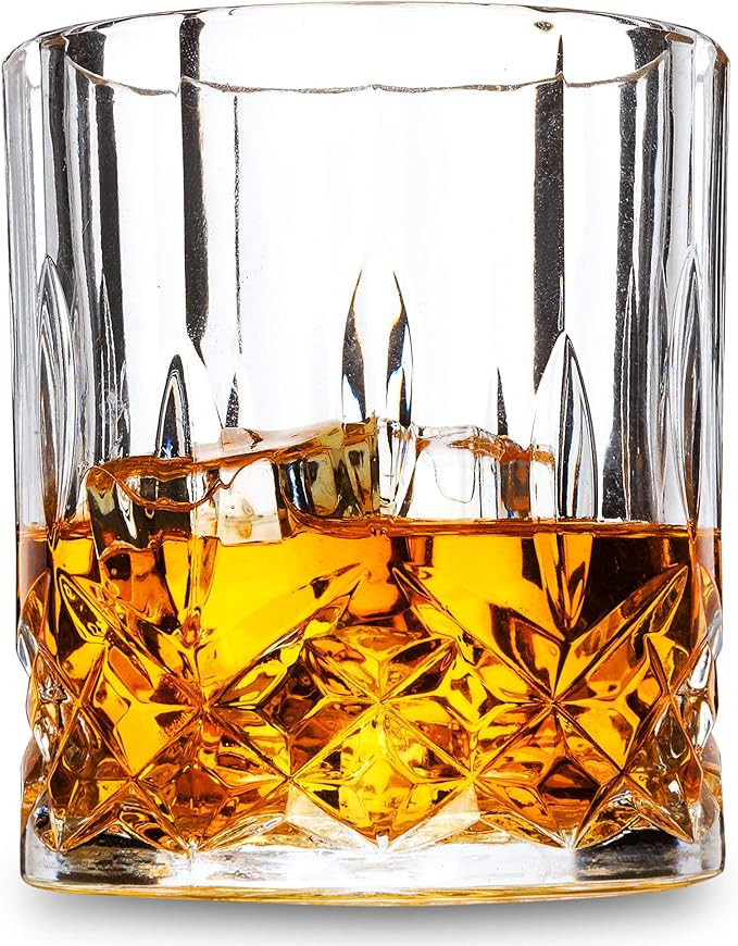 LANFULA Crystal Whiskey Glass, Premium Old Fashioned Tumblers Set of 4 In Luxury Gift Box. Large ... | Amazon (US)
