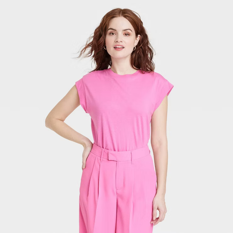 Women's Extended Shoulder T-Shirt - A New Day™ | Target