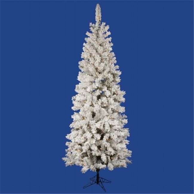 Vickerman Unlit 7.5' Flocked Pacific Artificial Christmas Tree | Walmart (US)