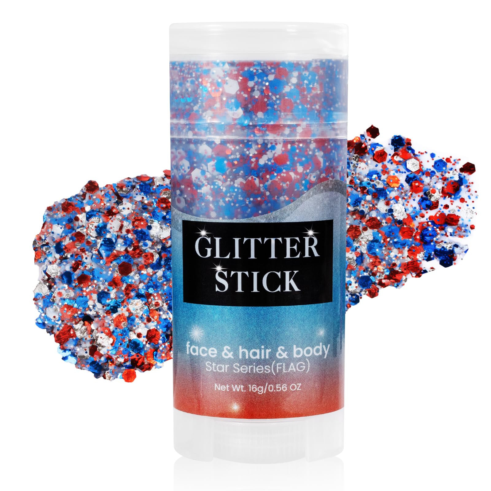 Mysense Patriotic USA Flag Face Hair Glitter for Independence Day Memorial Day Veterans Day, 4th ... | Amazon (US)