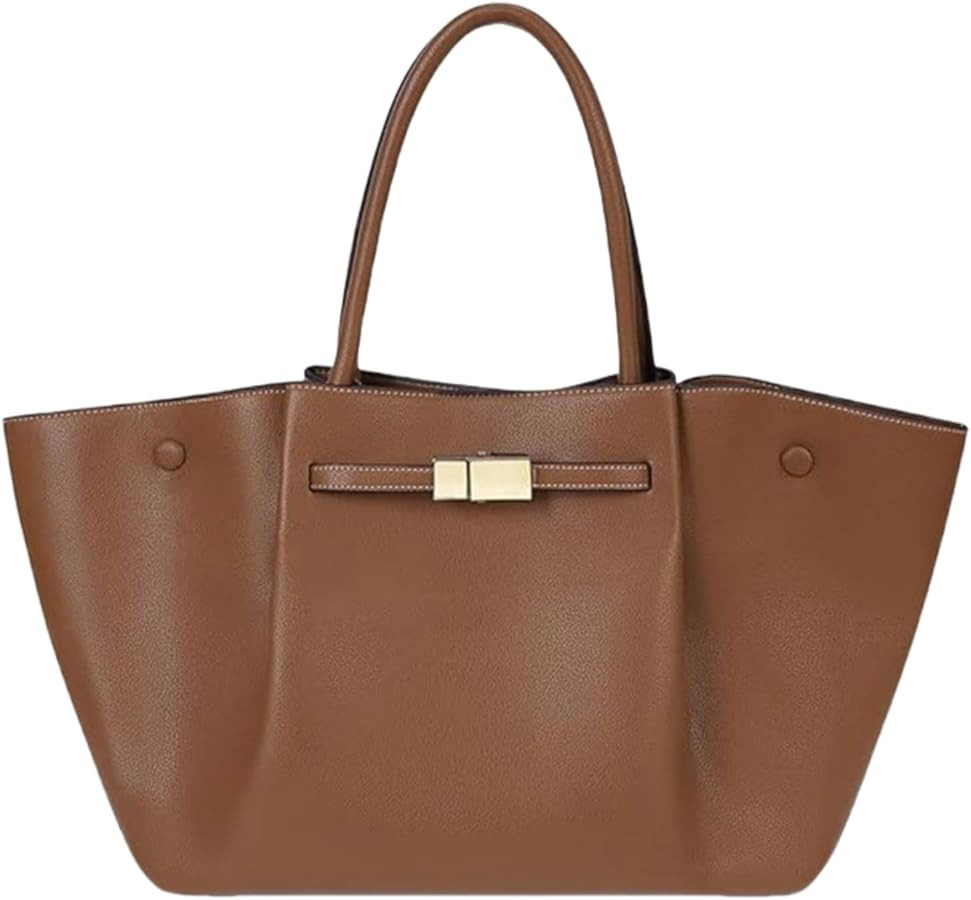 Vegan Leather Tote Bags for Women, Large Capacity Top Handle Shoulder Handbag Fashion Clutch Purs... | Amazon (US)