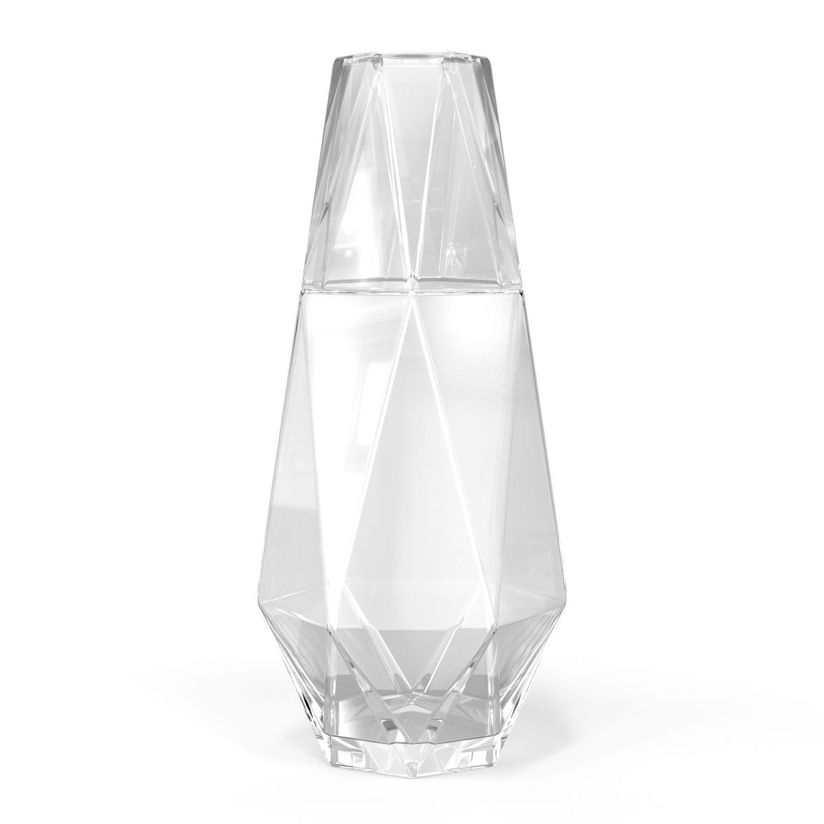 Fifth Avenue Crystal Geometric Bedside Night Water Carafe and Tumbler Lid, 2-Piece | Target