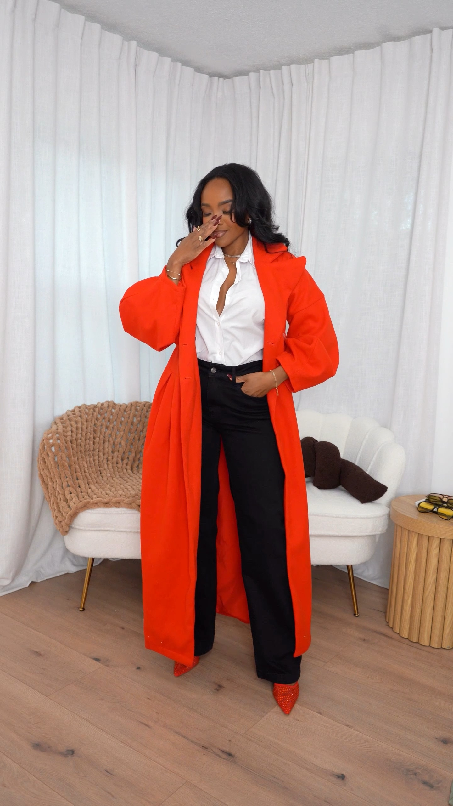 Who is she !? This red coat I everything, she can be styled in so many ways and perfect for Valentine’s Day 

|•Size small I’m 5’4 | 140lbs | 36D -27 -40  IG & YT: kirasfashionfinds TT: kiraabboud•|

#LTKStyleTip #LTKWatchNow #LTKShoeCrush