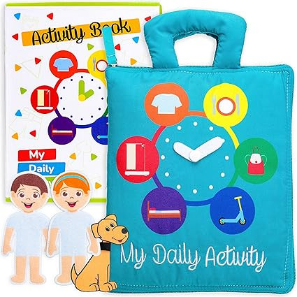 deMoca Activity Book for Toddlers – Soft Learning Sensory Quiet Book for Boys and Girls, Montes... | Amazon (US)