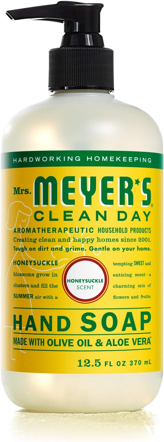 Mrs. Meyer's Hand Soap, Made With Essential Oils, Biodegradable Formula, Honeysuckle, 12.5 fl. Oz | Amazon (US)