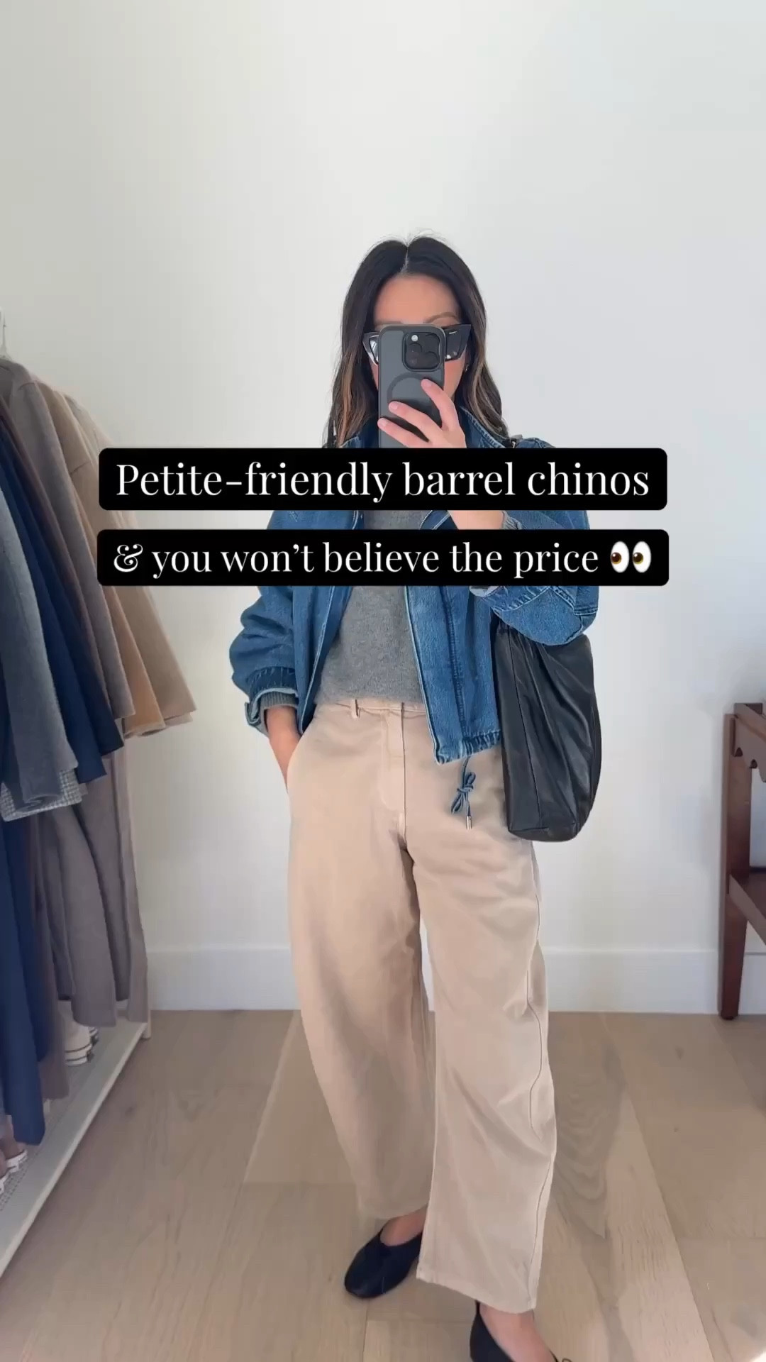 New Gap chino barrel pants. These are a great fit on petites. I sized up to a petite 2 so the rise wouldn't feel too tight. Very comfy, too! On major sale!

Madewell denim jacket xs. But prefer the small
Gap barrel chino pants petite 2
Everlane tee medium
Aritzia cashmere blend sweater xs
Everlane ballet flats 5
Anine Bing Kate bag
YSL Sunglasses
Dorsey James necklace 15"

Petite style, spring style, spring outfits, mom style 

#LTKootd #LTKSaleAlert #LTKPetite