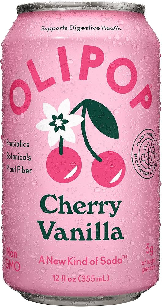 Olipop, Tonic Sparkling Cherry Vanilla, 12 Fl Oz | Amazon (US)